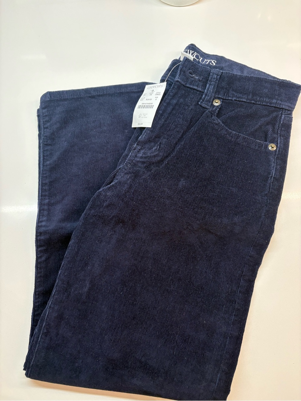 Crewcuts by J.Crew navy corduroy pants with stretch *NWT